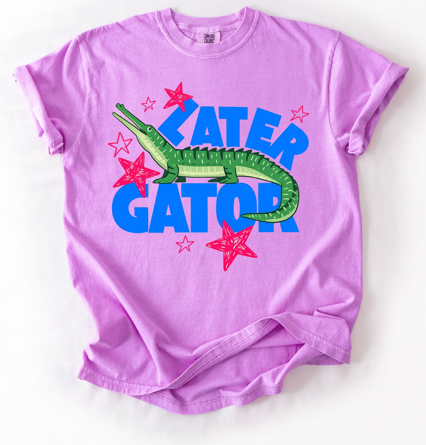 Comfort Colors Neon Violet Later Gator Cute Summer Vacay Top