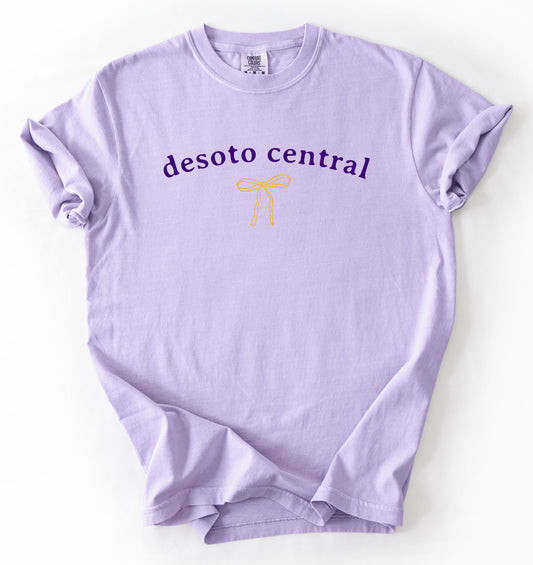 Comfort Colors DC Bow Tee / Desoto Central Schools / Mississippi School Shirt /Youth and Adult Sizes - DC Jags/ Desoto Central
