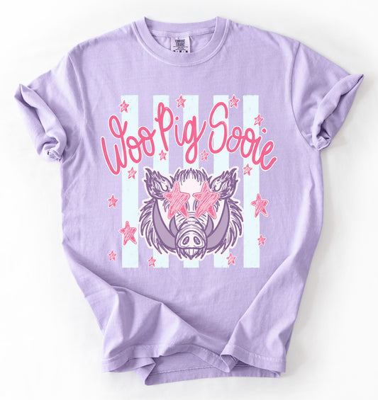 SPIRIT DROP - Woo Pig Sooie Razorbacks Shirt - Comfort Colors -Youth and Adult Size Tee