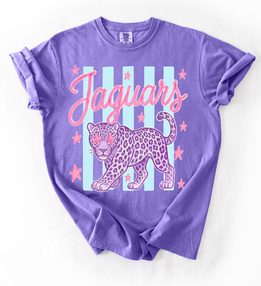 Comfort Colors Desoto Central Jaguars Stripe Tee / Desoto Central Schools / Mississippi School Shirt /Youth and Adult Sizes - DC Jags/ Desoto Central