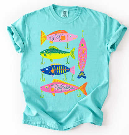 Sweet Summertime Drop - Comfort Colors Fishing Lure - Fishing Jigs Tee/ Youth and Adult Sizes