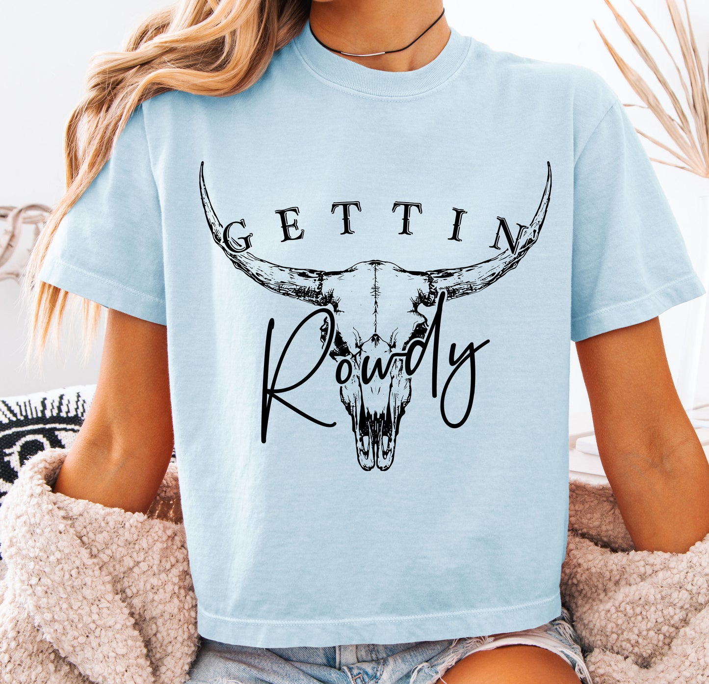 Gettin' Rowdy Cropped Tee/ Country Music Shirt