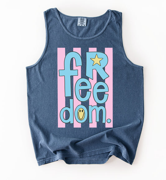 250 Years Drop - Comfort Colors Freedom Stripe Tank/ Adult Sizes