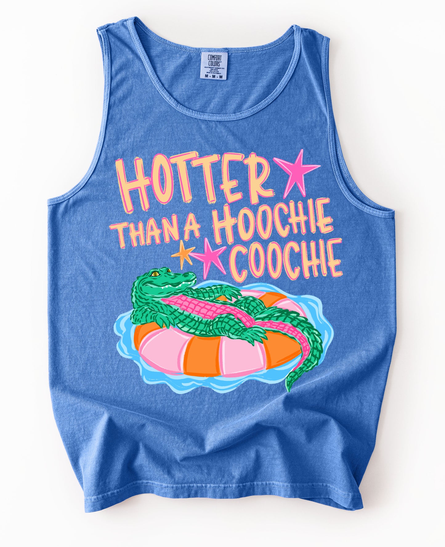 Comfort Colors Hotter Than A Hoochie Coochie Gator Summer Tank/ Summer Beach Cover Up Vacation Summer Tank