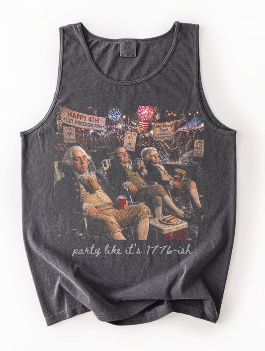 Comfort Colors Party Like It's 1776 Halftone July 4th Tank/ Memorial Day or July 4th Tank/ 4th Of July/  Adult Sizes