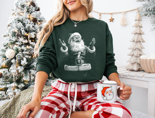 Comfort Colors, Bella, or Gildan Vintage Santa Sweatshirt - Forrest Option
