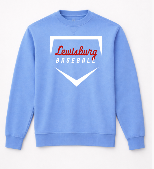 Drifit Lewisburg Baseball Sweatshirt in Columbia Blue/ Adult Sizes /Augusta Sportswear Brand