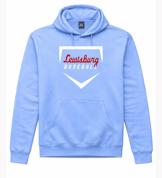 Drifit Lewisburg Baseball Sweatshirt in Columbia Blue/ Adult Sizes /J. America Brand