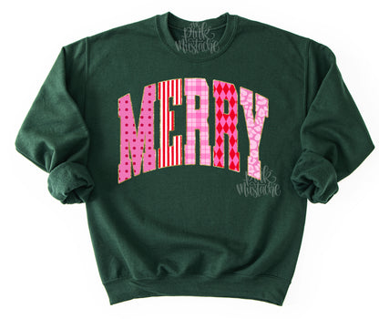 Mommy and Me Gildan or Bella Merry Sweatshirt Christmas Sweatshirt/ Toddler, Youth, and Adult Sizes/Holiday Sweatshirts