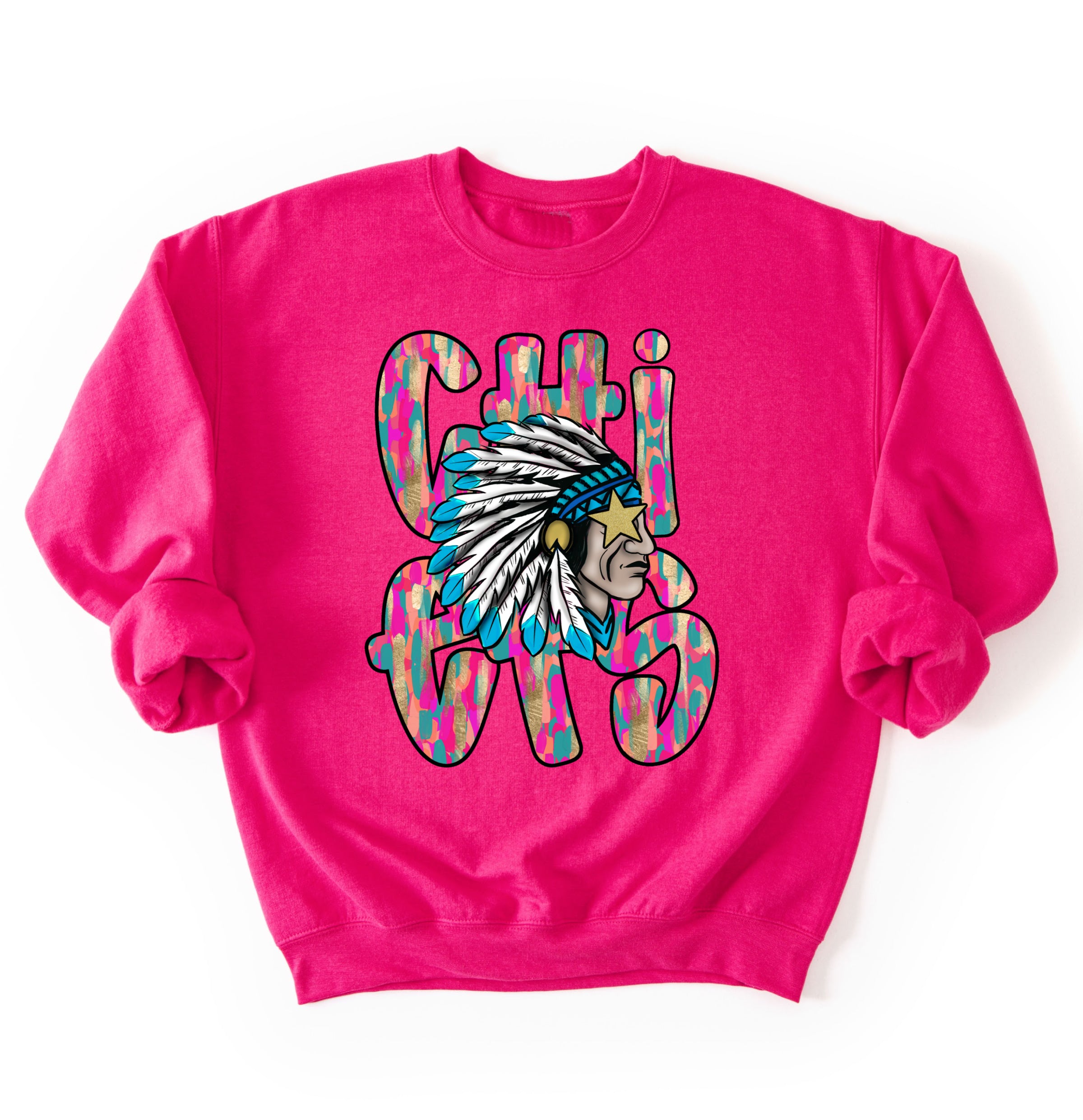 Pea Ridge Chiefs Mascots Sweatshirt/ Youth and Adult Sizes – Pink ...