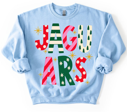 Merry Jaguars Christmas Sweatshirt / Youth and Adult Sizes - DC Jags Sweater
