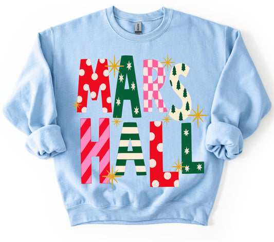 Gildan or Bella Canvas Marshall Patriots Christmas Sweatshirt/ Youth and Adult Sizes