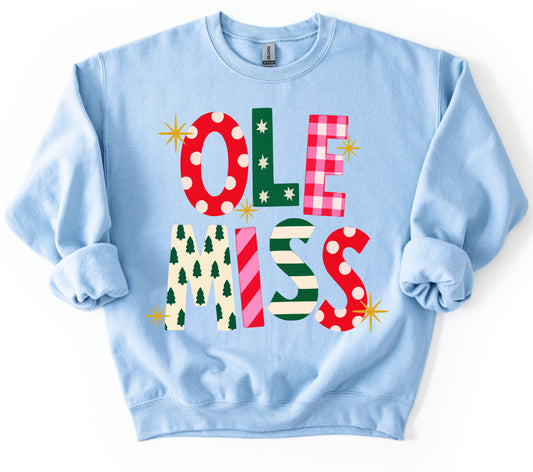 Ole Miss Christmas Sweatshirt / Mississippi Sweatshirt / Ole Miss Sweater /Youth and  Adult Sizes