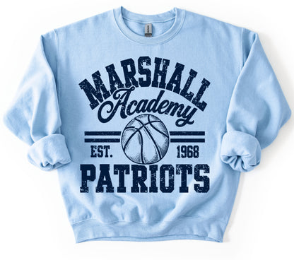 GIldan or Bella Canvas Marshall Academy Basketball or ANY OTHER TEAM/SCHOOL  Sweatshirt / Youth and Adult Sizes