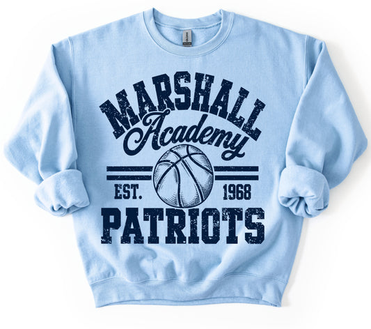 GIldan or Bella Canvas Marshall Academy Basketball or ANY OTHER TEAM/SCHOOL  Sweatshirt / Youth and Adult Sizes