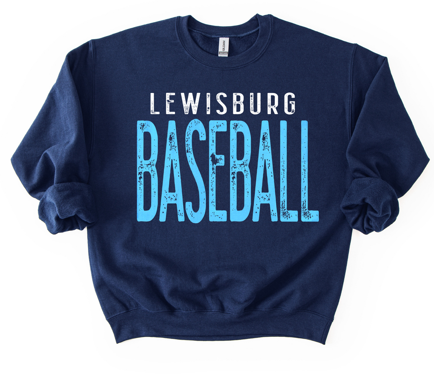 Gildan or Bella Canvas Lewisburg Baseball Sweatshirt / Youth and Adult Sizes - 3 Style Options
