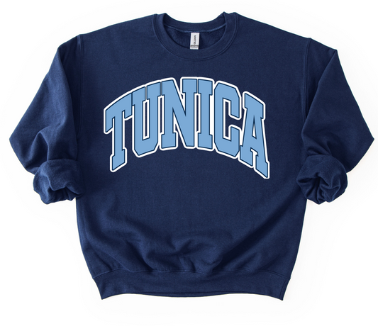 Gildan, Comfort Colors, or Bella Canvas Tunica Sweatshirt/ Tunica Academy Sweatshirts/ Youth and Adult Sizes