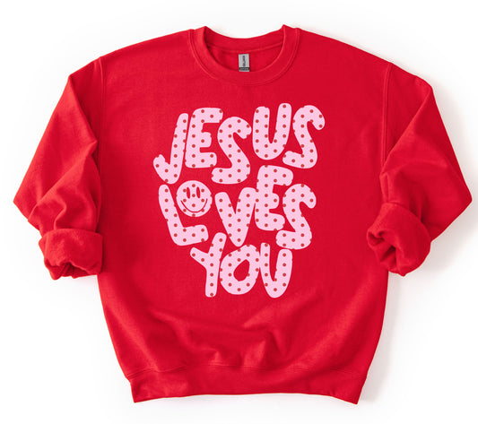 Gildan or Bella Canvas Jesus Loves You Sweatshirt/ Religious Sweatshirt/Adult Sizes