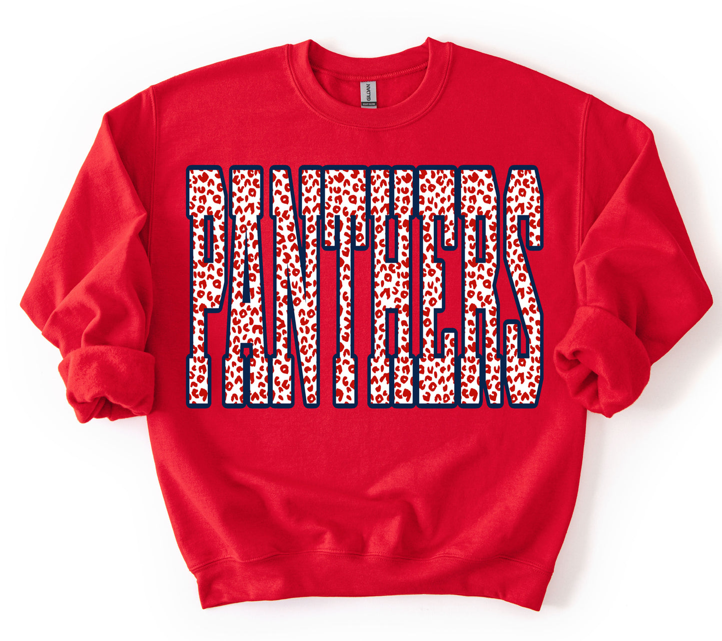 Panthers Bella or Gildan Brand Leopard Polka Dot Sweatshirt/ Youth and Adult Sizes