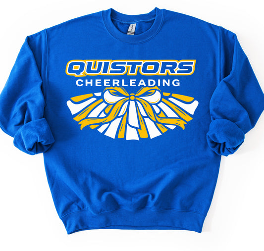 Gildan or Bella Canvas Quistors Cheerleading Sweatshirt / Youth and Adult Sizes/ Desoto County Schools / Mississippi School Shirt