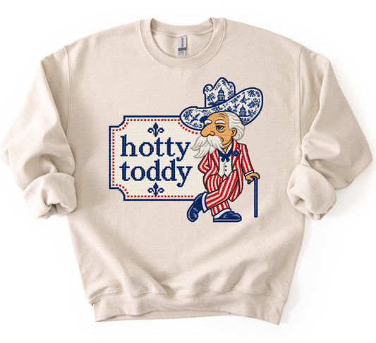Bella or Gildan Rebs Faux Cross Stitch Sweatshirt / Mississippi Sweatshirt / Ole Miss Sweater /  Adult Sizes
