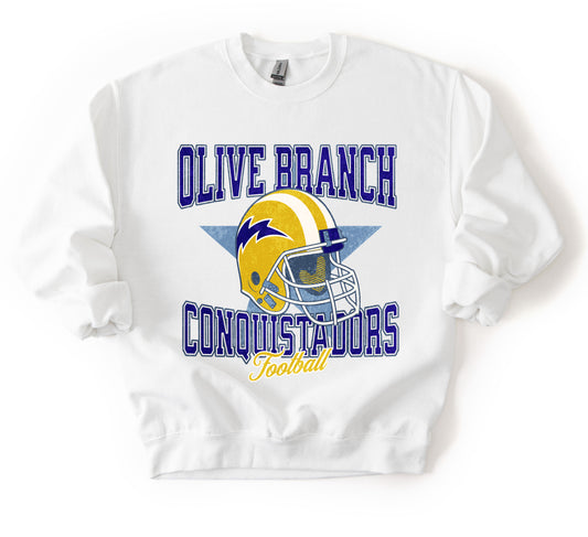 Gildan or Bella Canvas Olive Branch Quistors Football Sweatshirt / Youth and Adult Sizes/ Desoto County Schools / Mississippi School