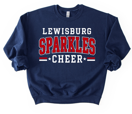 Lewisburg Sparkles Cheer Sweatshirt/ Youth and Adult Sizes