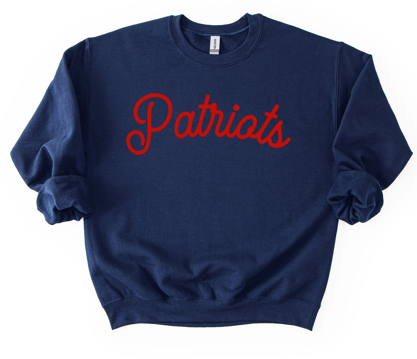 Navy Patriots Script Sweatshirt / Youth and Adult Sizes/ Lewisburg -Desoto County Schools- Bella or Gildan Brand