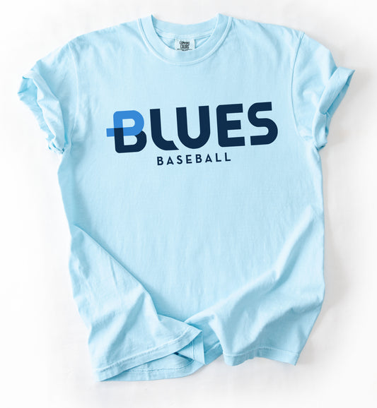 Comfort Color Blues Baseball Tee/ Baseball Mom Shirt