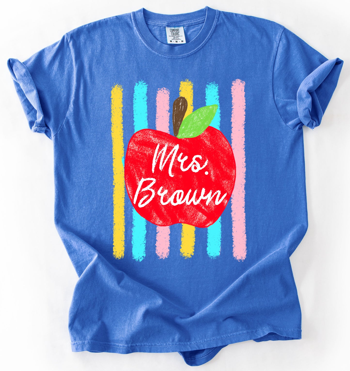 Comfort Colors Back To School Teachers Shirt/ Personalized Teacher Name Shirt/ Adult Sizes