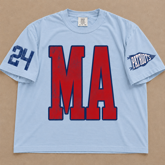 Custom Comfort Colors Number Marshall Academy Spiritwear Shirts/Football /Baseball or Softball/ Custom Boxy Crops