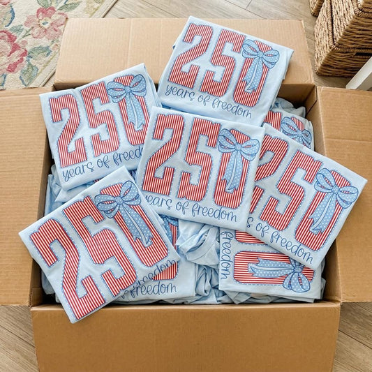 Comfort Colors or Soft Bella Canvas 250 Years of Freedom Tee/ Memorial Day or July 4th Tee/ 4th Of July - Multiple Color Options