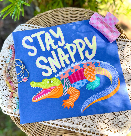 Comfort Colors Stay Snappy Gator/Cute Summer Vacay Top/ Youth and Adult Sizes