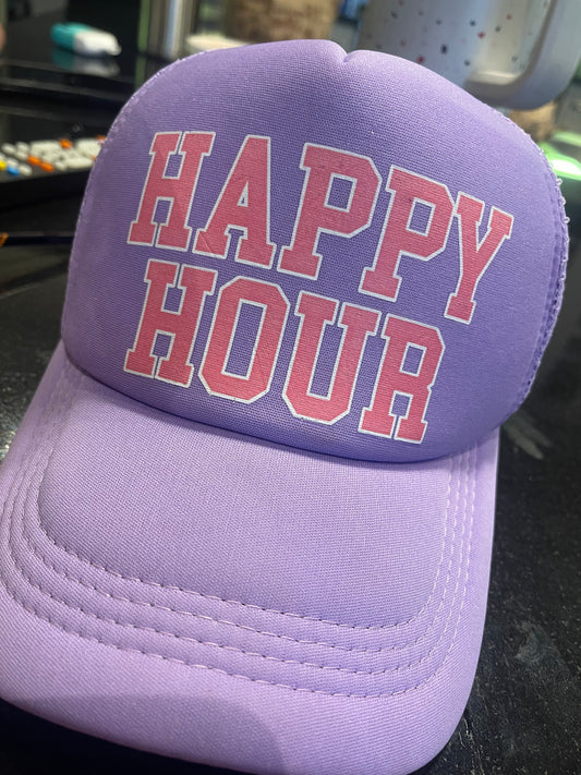 Happy Hour Lavender Hat/ Trucker Hat