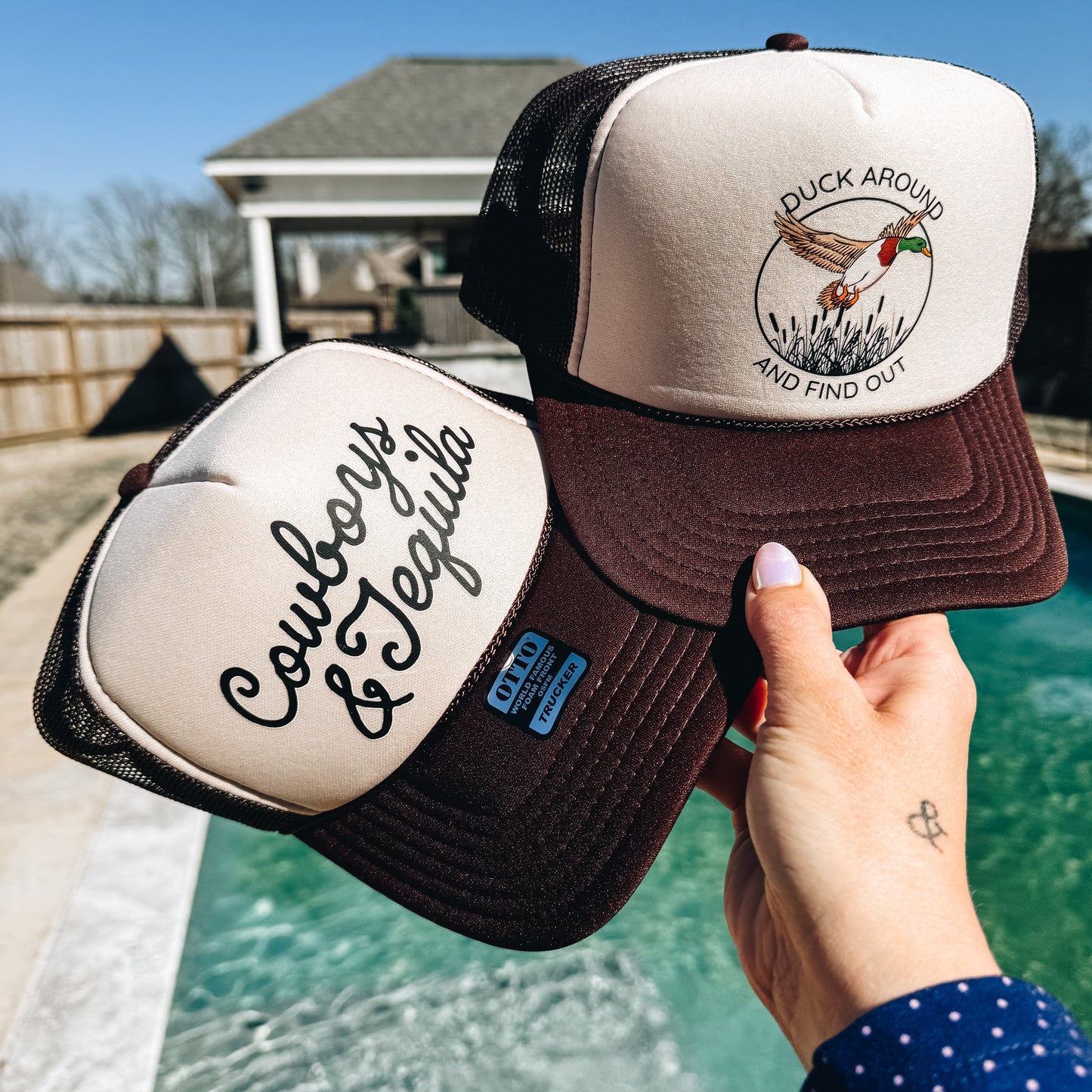 Cowboys and Tequila Country Western Style Trucker Hat