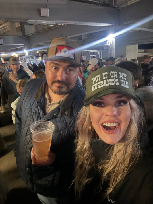 Camo Put It On My Husbands Tab Trucker Hat/ Funny Trucker Hat