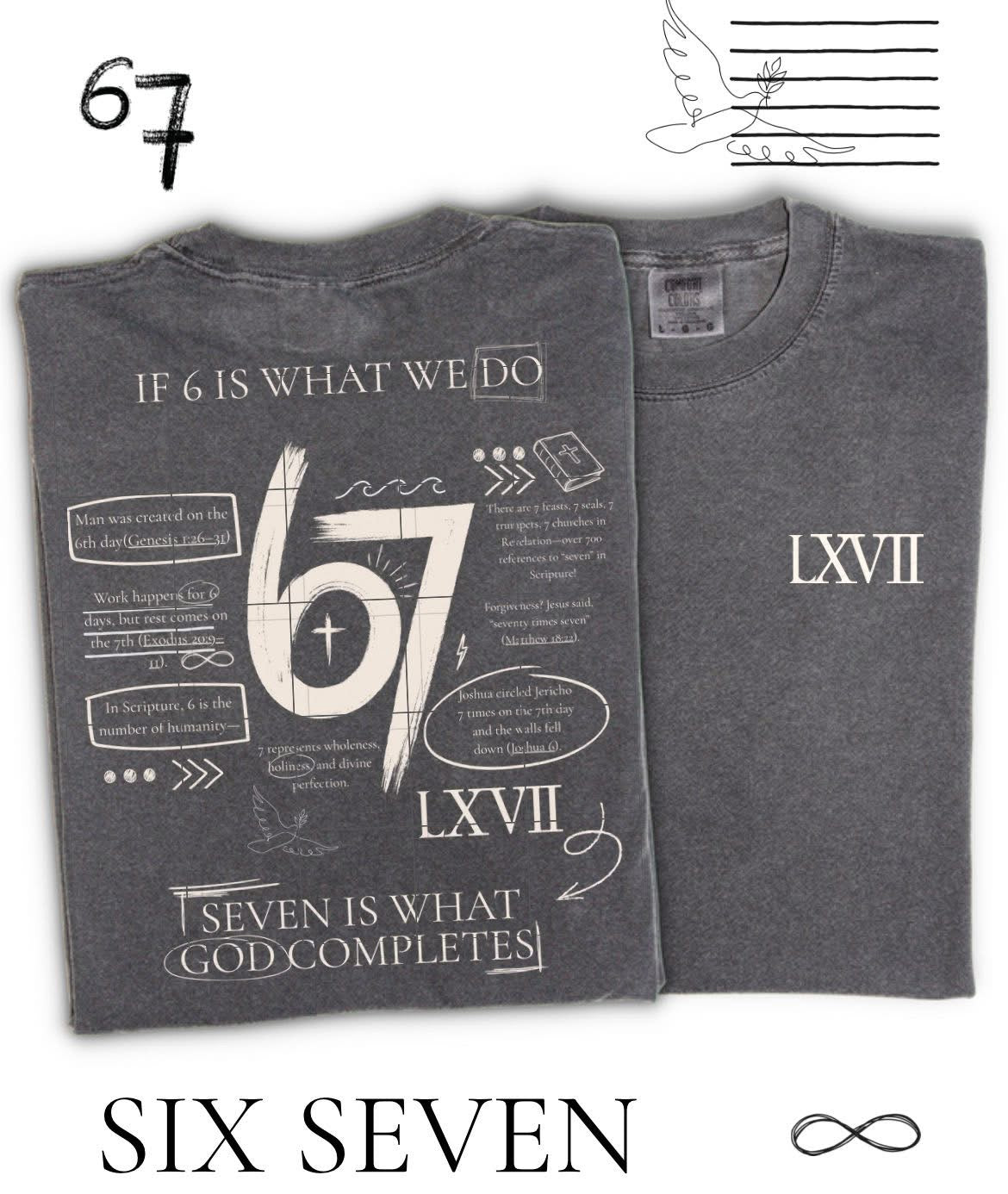 Comfort Colors 6-7 Religious Shirt/ Youth and Adult Sizes