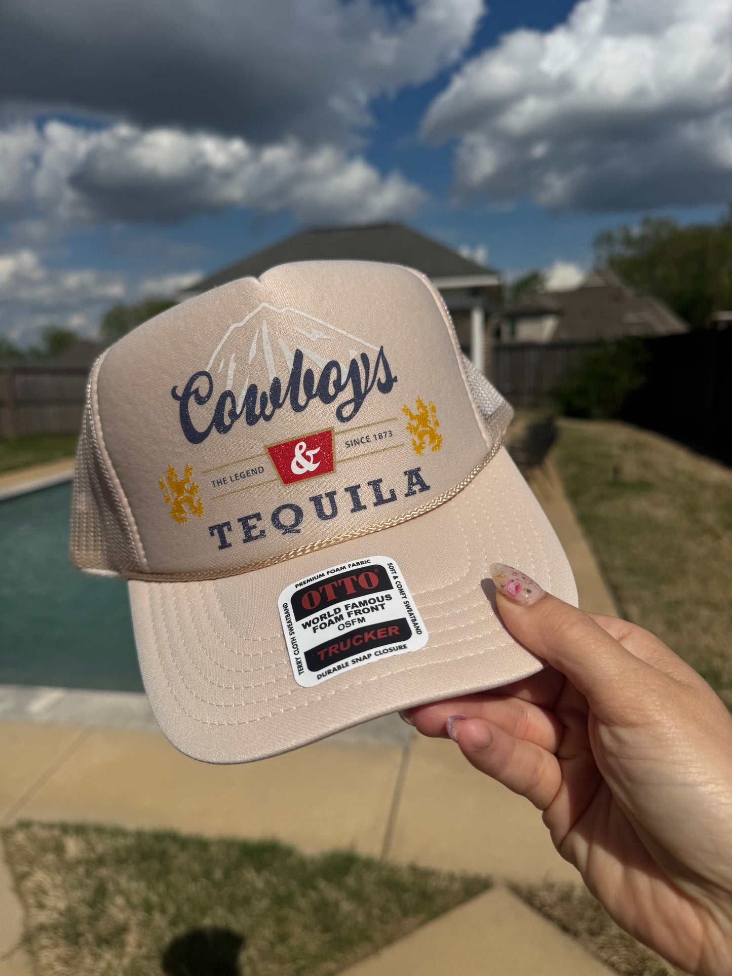 Cowboys and Tequila Western Trucker Hat/ Vacation Hat/ Concert Hat