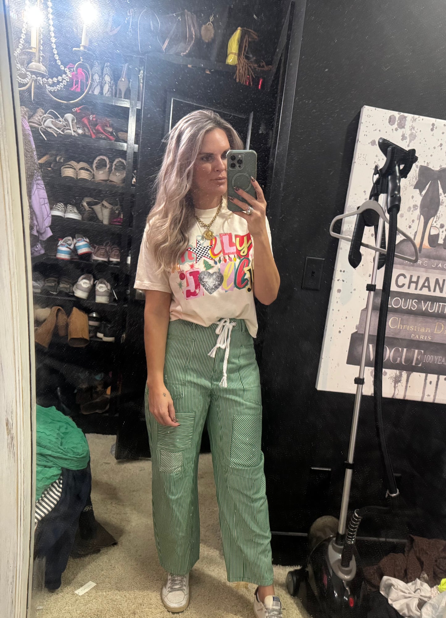 Christmas Boxy Crop - Holly Jolly