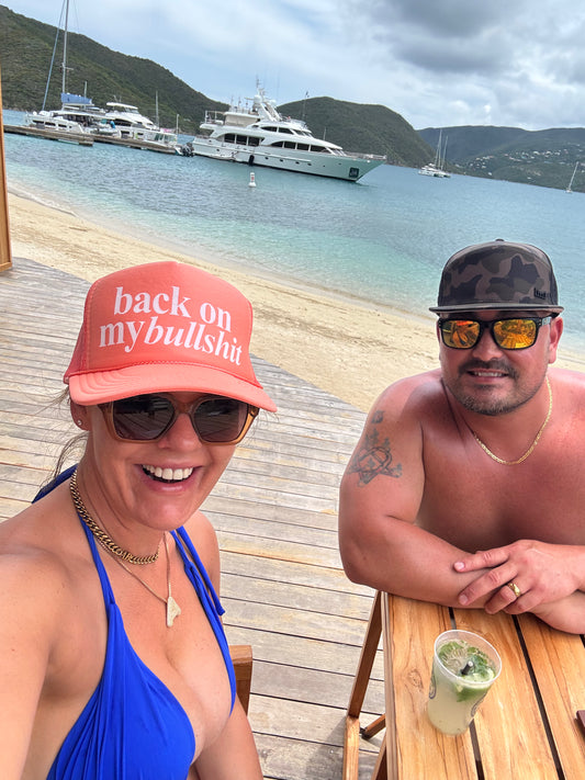 Back On My Bullshit Trucker Hat/ Funny Gifts/ Trucker Cap/ Vacation Hats