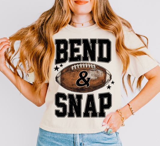 Bend and Snap Football Boxy Crop Shirt/  Adult Sizes