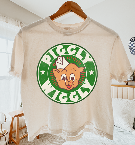 Comfort Colors Boxy Crop -Piggly Wiggly Vintage Style Shirt
