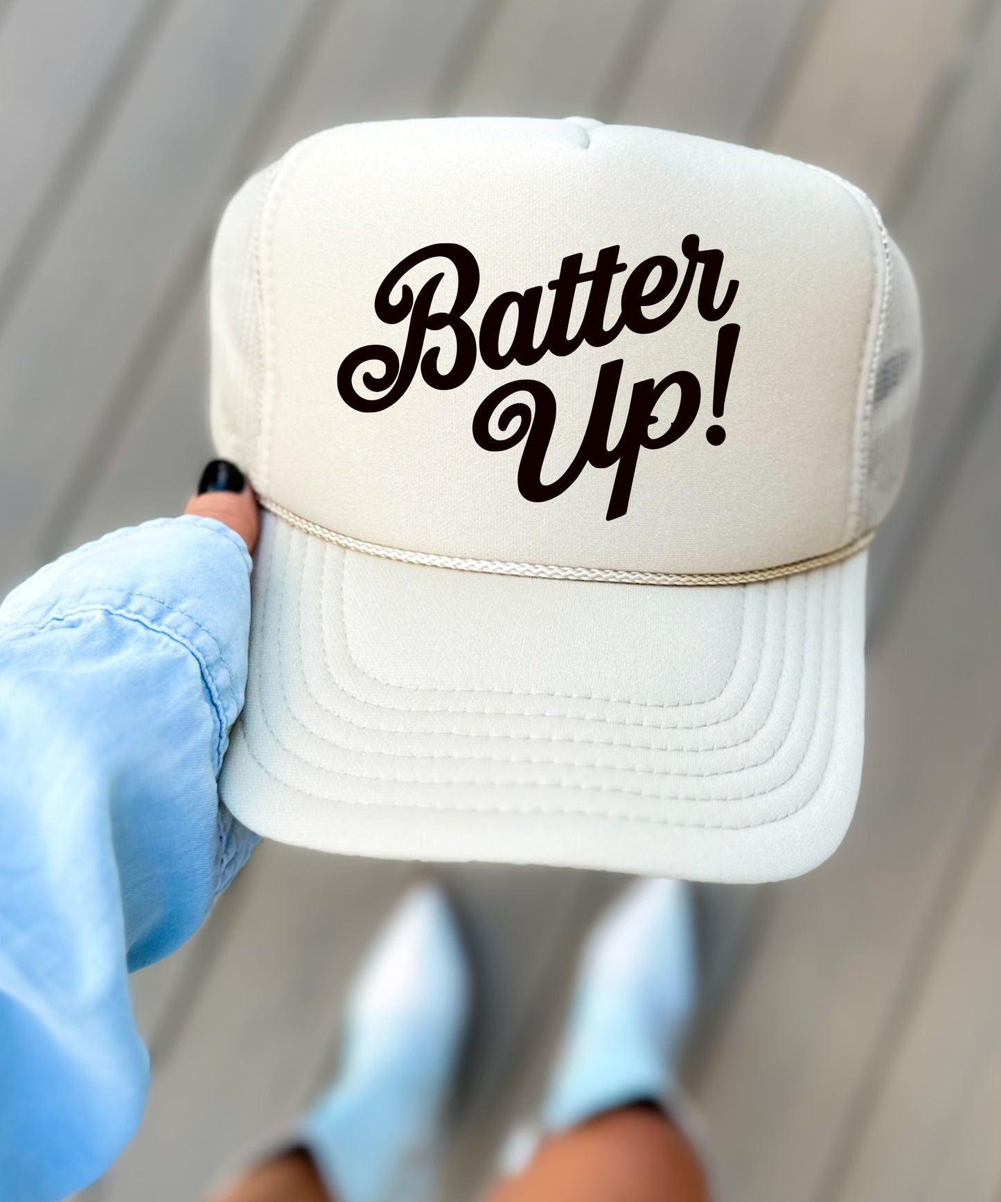 Batter Up Baseball Trucker Hat/ Funny Gifts for Her/ Baseball Mom Hats/ Multiple Colors