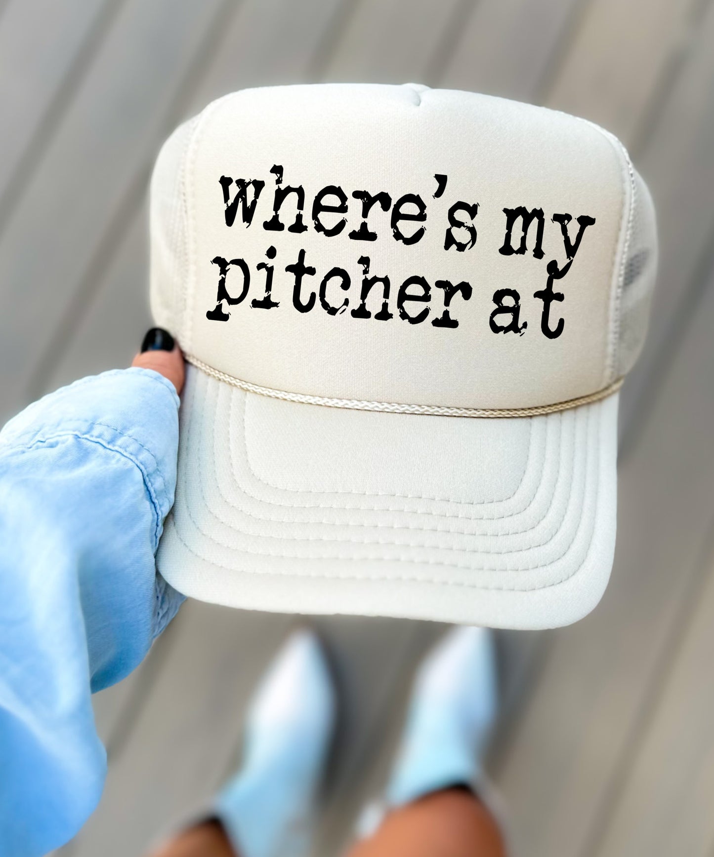 Where's My Pitcher At Baseball Trucker Hat/ Funny Gifts for Her/ Baseball Mom Hats/ Multiple Colors