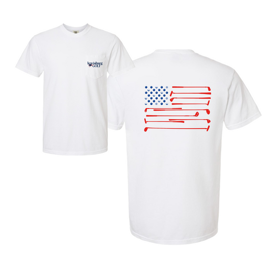 Comfort Colors Lewisburg Golf Tee- Vintage Clubs Pocket Tee/ Youth Sizes will NOT have actual pocket