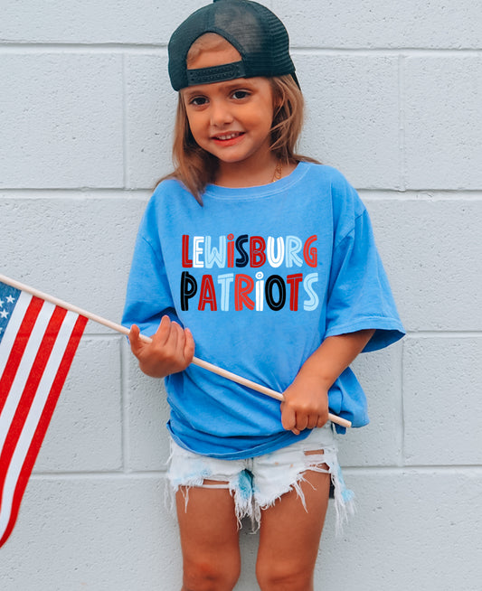 Lewisburg Patriots Unisex Shirt / Youth and Adult Sizes/ Lewisburg -Desoto County Schools / Mississippi School Shirt