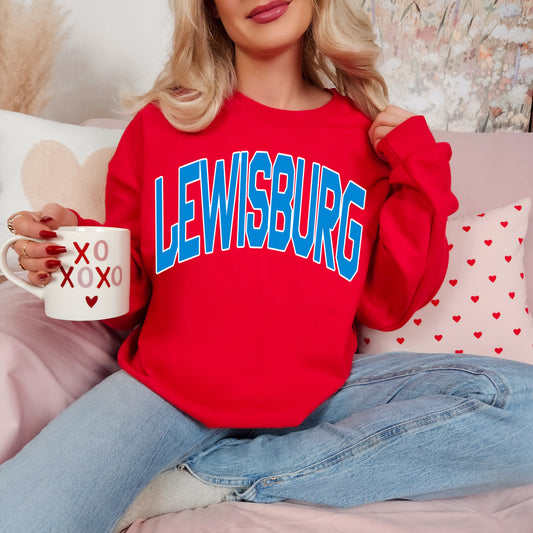 Gildan or Bella Canvas Lewisburg Unisex Sweatshirt Youth and Adult Sizes/ Lewisburg Sweatshirt (Go Patriots)