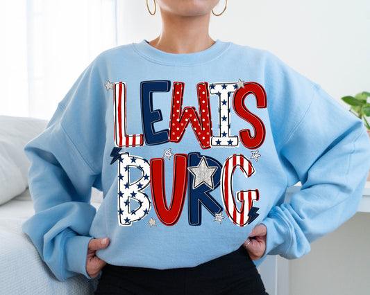 Lewisburg Patriots Sweatshirt Youth and Adult Sizes/ Lewisburg -Desoto County Schools / Completely Customizable