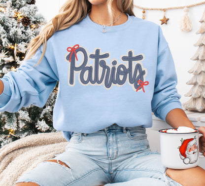 Patriots Gildan Brand Faux Yarn Sweatshirt/ Youth and Adult Sizes/ Multiple Colors