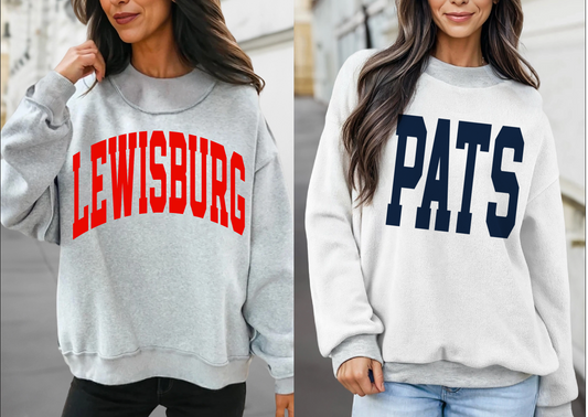 REVERSIBLE Mock Neck Sweatshirt - Completely Customizable/ Game Day Reversible Sweatshirts